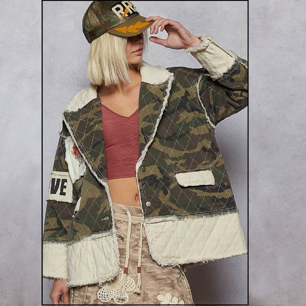 POL Camo Love Patch Heart Jacket - Picture 4 of 6
